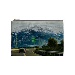 Landscape Highway Scene, Patras, Greece Cosmetic Bag (medium) by dflcprintsclothing