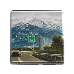 Landscape Highway Scene, Patras, Greece Memory Card Reader (square 5 Slot) by dflcprintsclothing