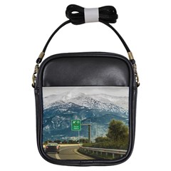 Landscape Highway Scene, Patras, Greece Girls Sling Bag by dflcprintsclothing