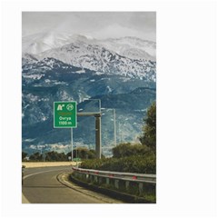 Landscape Highway Scene, Patras, Greece Large Garden Flag (two Sides) by dflcprintsclothing