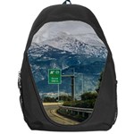 Landscape Highway Scene, Patras, Greece Backpack Bag Front