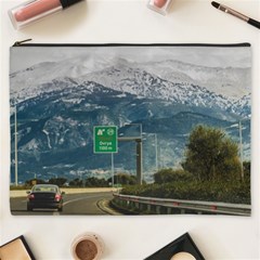 Landscape Highway Scene, Patras, Greece Cosmetic Bag (xxxl) by dflcprintsclothing