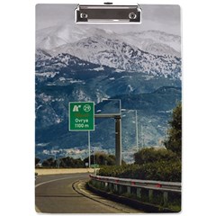 Landscape Highway Scene, Patras, Greece A4 Clipboard by dflcprintsclothing