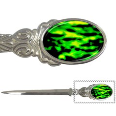 Green Waves Flow Series 3 Letter Opener by DimitriosArt