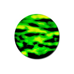 Green Waves Flow Series 3 Magnet 3  (round) by DimitriosArt