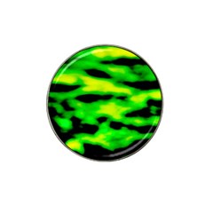 Green Waves Flow Series 3 Hat Clip Ball Marker by DimitriosArt