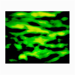 Green Waves Flow Series 3 Small Glasses Cloth (2 Sides) by DimitriosArt