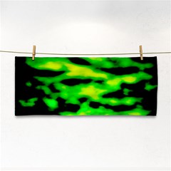 Green Waves Flow Series 3 Hand Towel by DimitriosArt