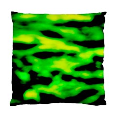 Green Waves Flow Series 3 Standard Cushion Case (one Side) by DimitriosArt