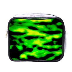 Green Waves Flow Series 3 Mini Toiletries Bag (one Side) by DimitriosArt