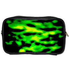 Green Waves Flow Series 3 Toiletries Bag (two Sides) by DimitriosArt