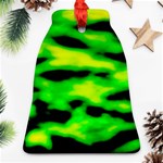 Green Waves Flow Series 3 Ornament (Bell) Front