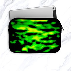 Green Waves Flow Series 3 Apple Ipad Mini Zipper Cases by DimitriosArt