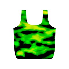 Green Waves Flow Series 3 Full Print Recycle Bag (s) by DimitriosArt