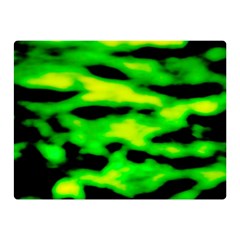 Green Waves Flow Series 3 Double Sided Flano Blanket (mini)  by DimitriosArt