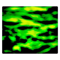 Green Waves Flow Series 3 Double Sided Flano Blanket (small)  by DimitriosArt