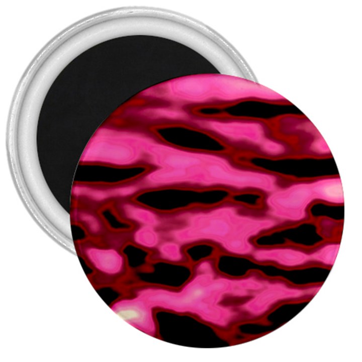 Pink  Waves Flow Series 9 3  Magnets