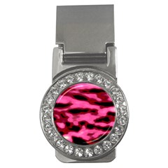 Pink  Waves Flow Series 9 Money Clips (cz)  by DimitriosArt