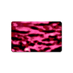 Pink  Waves Flow Series 9 Magnet (name Card) by DimitriosArt