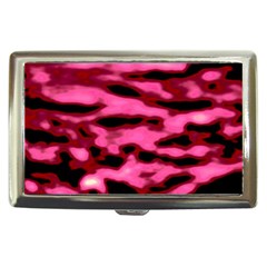 Pink  Waves Flow Series 9 Cigarette Money Case by DimitriosArt