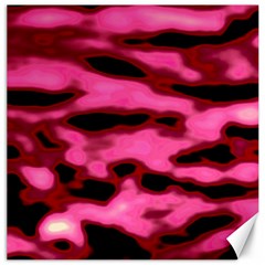 Pink  Waves Flow Series 9 Canvas 12  X 12  by DimitriosArt