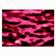 Pink  Waves Flow Series 9 Large Glasses Cloth (2 Sides) by DimitriosArt