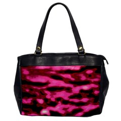 Pink  Waves Flow Series 9 Oversize Office Handbag by DimitriosArt