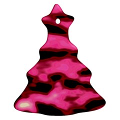 Pink  Waves Flow Series 9 Ornament (christmas Tree)  by DimitriosArt