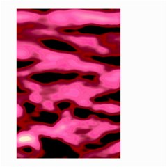 Pink  Waves Flow Series 9 Small Garden Flag (two Sides) by DimitriosArt