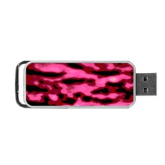 Pink  Waves Flow Series 9 Portable Usb Flash (one Side) by DimitriosArt