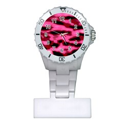 Pink  Waves Flow Series 9 Plastic Nurses Watch by DimitriosArt