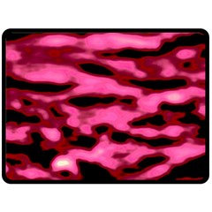 Pink  Waves Flow Series 9 Double Sided Fleece Blanket (large)  by DimitriosArt