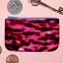 Pink  Waves Flow Series 9 Large Coin Purse by DimitriosArt