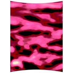 Pink  Waves Flow Series 9 Back Support Cushion by DimitriosArt