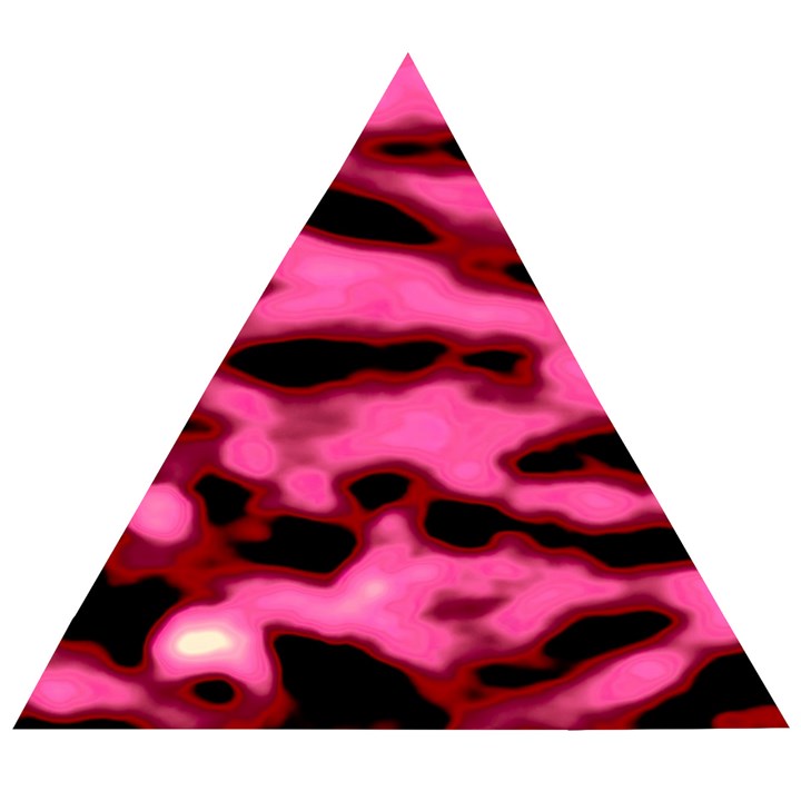 Pink  Waves Flow Series 9 Wooden Puzzle Triangle