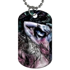 Watercolor Girl Dog Tag (two Sides) by MRNStudios