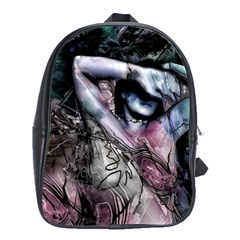 Watercolor Girl School Bag (large) by MRNStudios