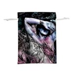 Watercolor Girl Lightweight Drawstring Pouch (S) Back