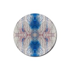 Mixed Media Art Rubber Coaster (round) by kaleidomarblingart