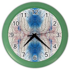 Mixed Media Art Color Wall Clock by kaleidomarblingart