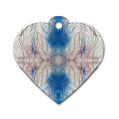 Mixed Media Art Dog Tag Heart (one Side) by kaleidomarblingart