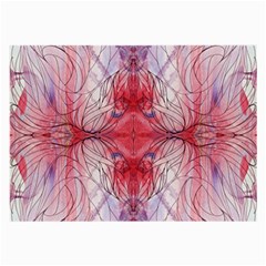 Red Repeats Large Glasses Cloth (2 Sides) by kaleidomarblingart