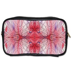 Red Repeats Toiletries Bag (one Side) by kaleidomarblingart