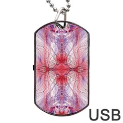 Red Repeats Dog Tag Usb Flash (one Side) by kaleidomarblingart