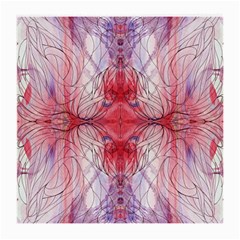 Red Repeats Medium Glasses Cloth (2 Sides) by kaleidomarblingart