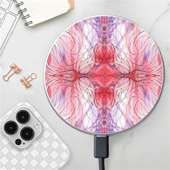 Red Repeats Wireless Charger by kaleidomarblingart