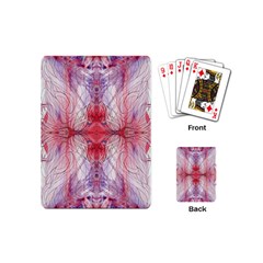 Red Repeats Playing Cards Single Design (mini) by kaleidomarblingart