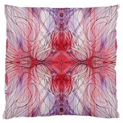 Red Repeats Large Cushion Case (two Sides) by kaleidomarblingart