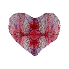 Red Repeats Standard 16  Premium Heart Shape Cushions