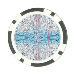 Blue Repeats I Poker Chip Card Guard by kaleidomarblingart